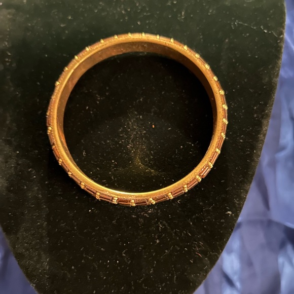 VTG Brass and Brown seed bead Boho Bangle bracelet. Unbranded. - Picture 4 of 6